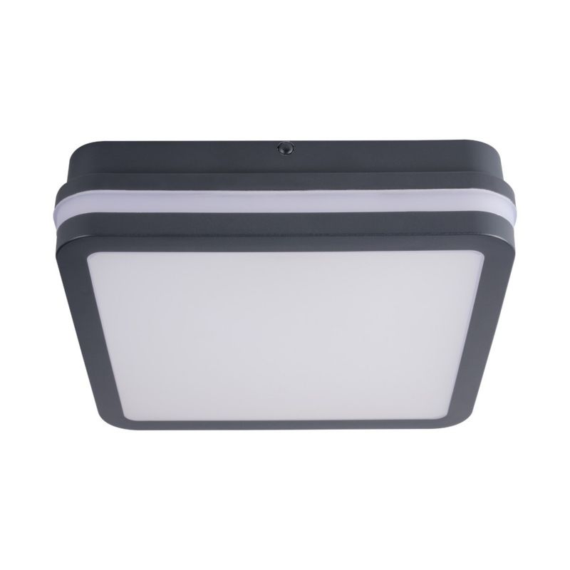 Plafon sufitowy nowoczesny Kanlux Beno biało-grafitowy LED 18W 3000K-4000K 1770lm łazienkowy IP65 wym: 5,7 x 22 x 22 cm - 1 szt.