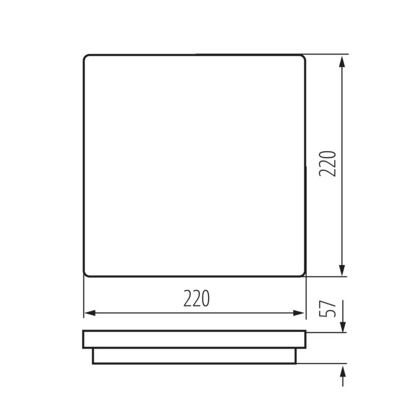 Plafon sufitowy nowoczesny Kanlux Beno biały LED 18W 3000K-4000K 2000lm łazienkowy IP65 wym: 5,7 x 22 x 22 cm - 1 szt.