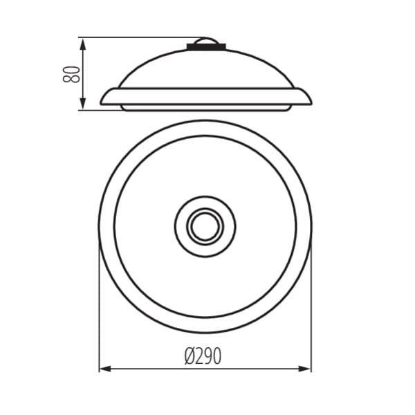Plafon sufitowy nowoczesny Kanlux Fogler biały LED 14W 4000K 800lm  IP20 wym: 8 x 29 x 29 cm tworzywo sztuczne - 1 szt.