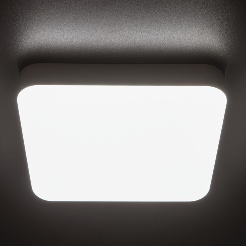 Plafon sufitowy nowoczesny Kanlux Iper biały LED 26W 4000K 3120lm czujnik IP65 wym: 5,5 x 26 x 26 cm tworzywo sztuczne - 1 szt.