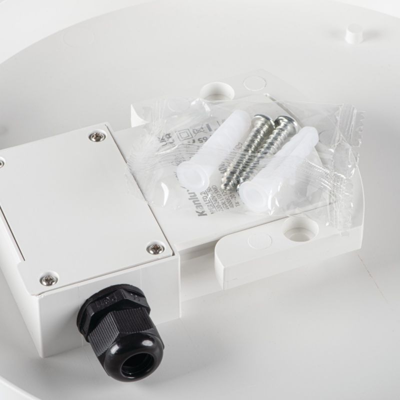 Plafon sufitowy nowoczesny Kanlux Iper biały LED 35W 4000K 4200lm czujnik IP65 wym: 5,5 x 35 x 35 cm tworzywo sztuczne - 1 szt.