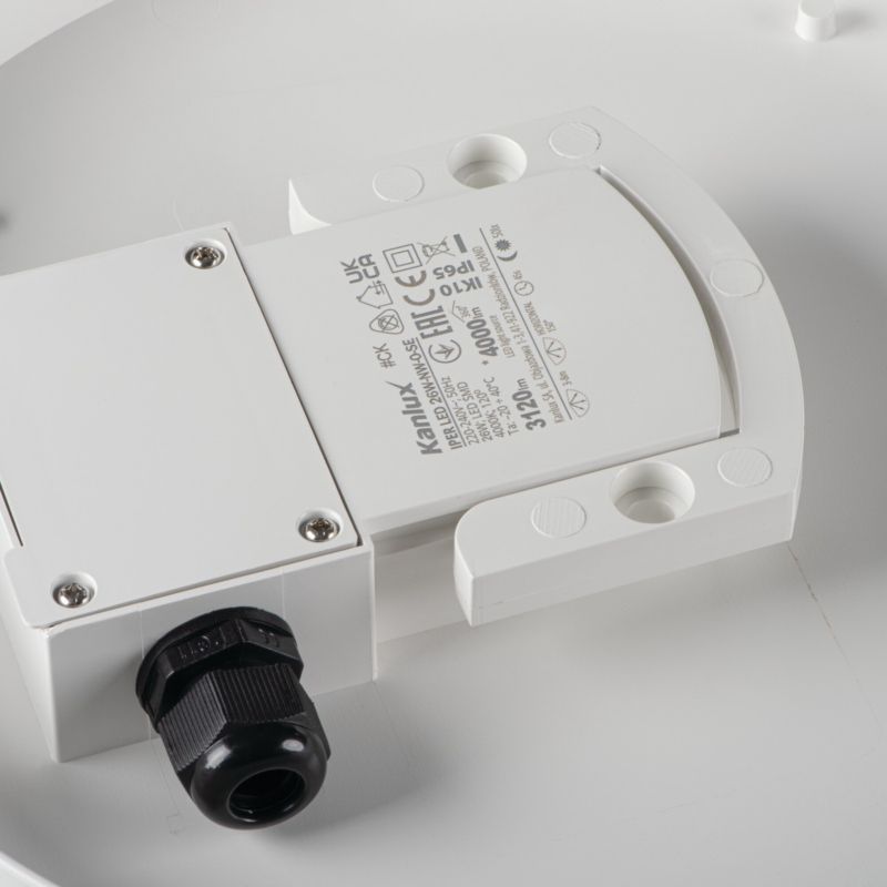 Plafon sufitowy nowoczesny Kanlux Iper biały LED 35W 4000K 4200lm czujnik IP65 wym: 5,5 x 35 x 35 cm tworzywo sztuczne - 1 szt.