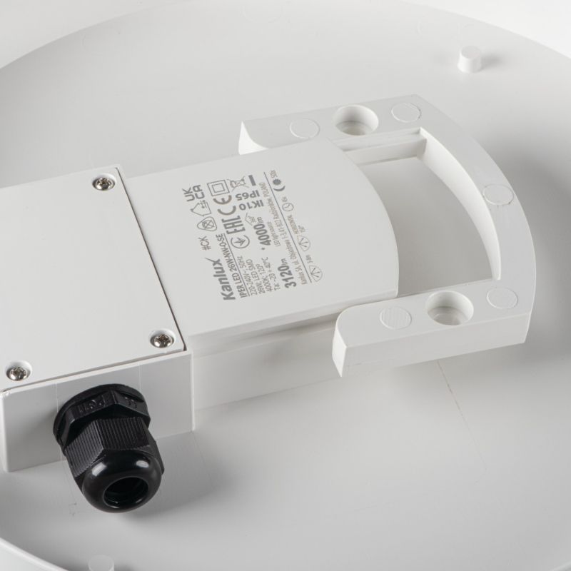 Plafon sufitowy nowoczesny Kanlux Iper biały LED 35W 4000K 4200lm czujnik IP65 wym: 5,5 x 35 x 35 cm tworzywo sztuczne - 1 szt.