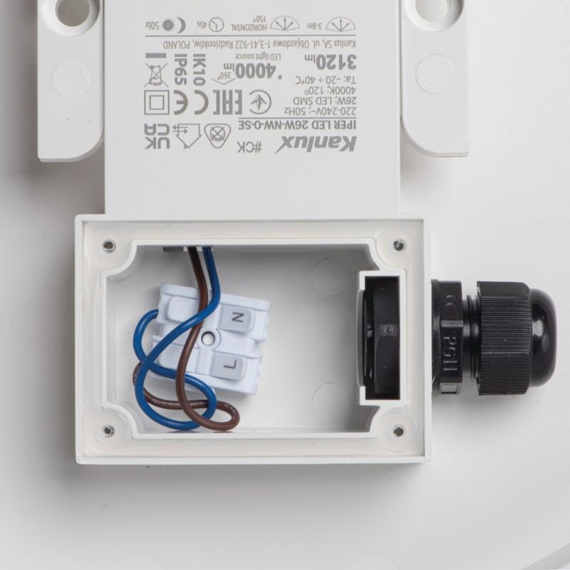 Plafon sufitowy nowoczesny Kanlux Iper biały LED 35W 4000K 4200lm czujnik IP65 wym: 5,5 x 35 x 35 cm tworzywo sztuczne - 1 szt.