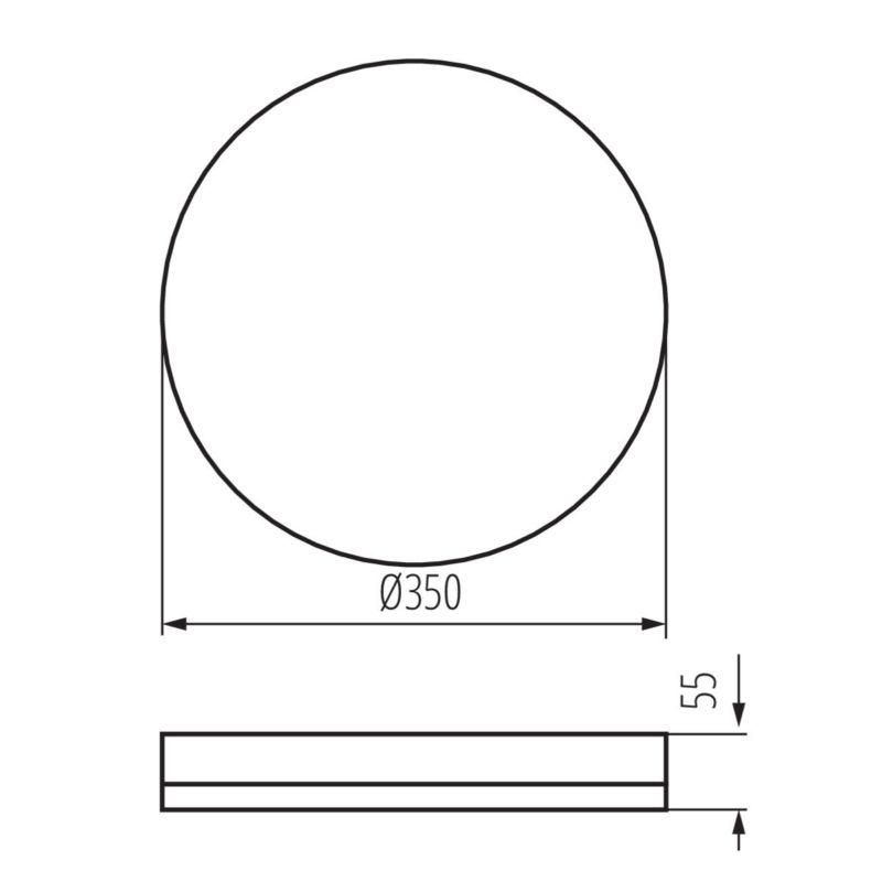 Plafon sufitowy nowoczesny Kanlux Iper biały LED 35W 4000K 4200lm czujnik IP65 wym: 5,5 x 35 x 35 cm tworzywo sztuczne - 1 szt.
