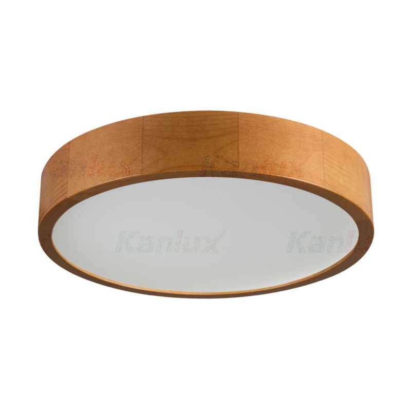 Plafon sufitowy nowoczesny Kanlux Jasmin biały jasne drewno  1 x E27 x 20W IP20 wym: 7,7 x 37,5 x 37,5 cm - 1 szt.