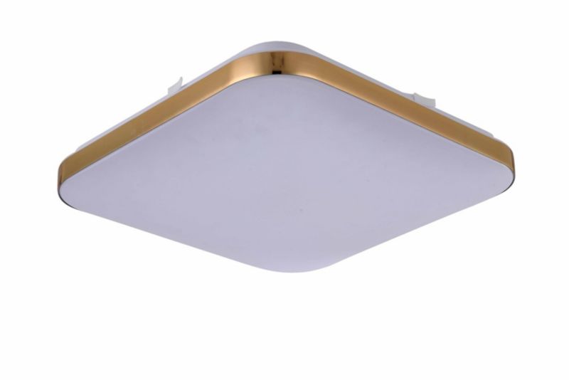 Plafon sufitowy nowoczesny Light Prestige  złoto-biały LED 24W 4000K  kwadratowy IP20 wym: 6,5 x 38 x 38 cm metal - 1 szt.