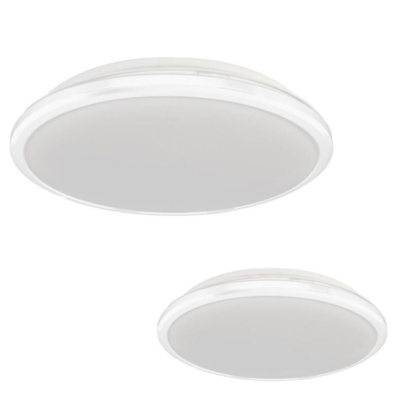 Plafon sufitowy nowoczesny Milagro Terma biały LED 18W 4000K 1260lm  IP44 wym: 4 x 28 x 28 cm tworzywo sztuczne - 1 szt.