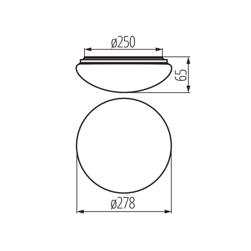Plafon sufitowy nowoczesny Miledo Corso biały LED 12W 4000K 900lm czujnik IP44 wym: 6,5 x 27,8 x 27,8 cm - 1 szt.