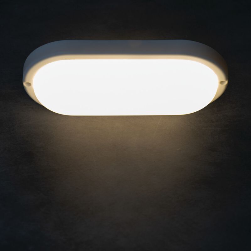 Plafon sufitowy nowoczesny Miledo Tolu biały LED 12W 4000K 1050  IP54  tworzywo sztuczne - 1 szt.