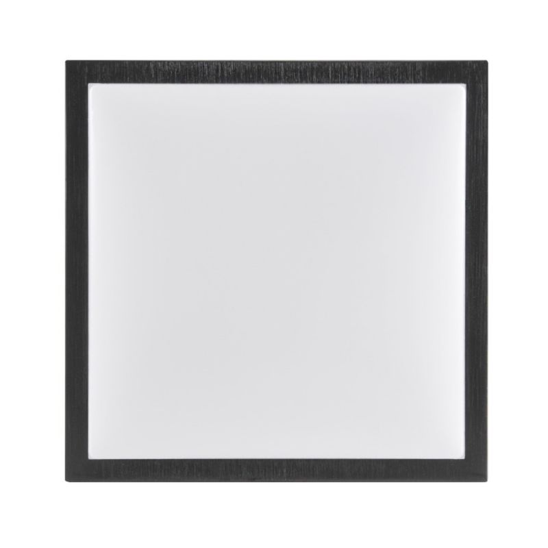 Plafon sufitowy nowoczesny Polux  czarny szczotkowany-biały  2 x E27 x 20W IP20 wym: 8,5 x 29,5 x 29,5 cm - 1 szt.