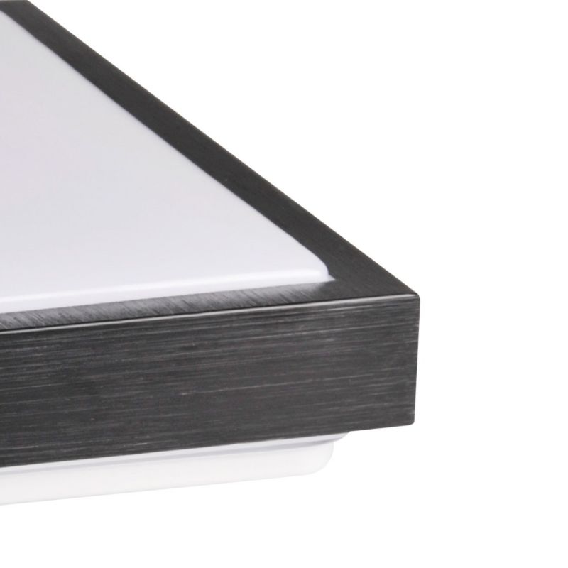 Plafon sufitowy nowoczesny Polux  czarny szczotkowany-biały  2 x E27 x 20W IP20 wym: 8,5 x 29,5 x 29,5 cm - 1 szt.