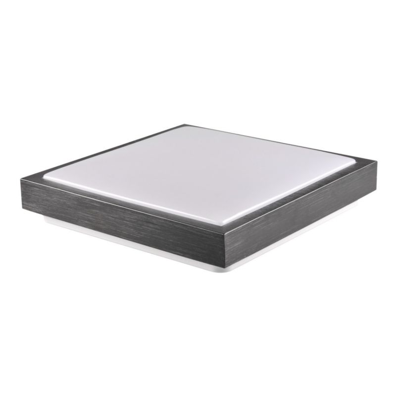 Plafon sufitowy nowoczesny Polux  czarny szczotkowany-biały  2 x E27 x 20W IP20 wym: 8,5 x 29,5 x 29,5 cm - 1 szt.