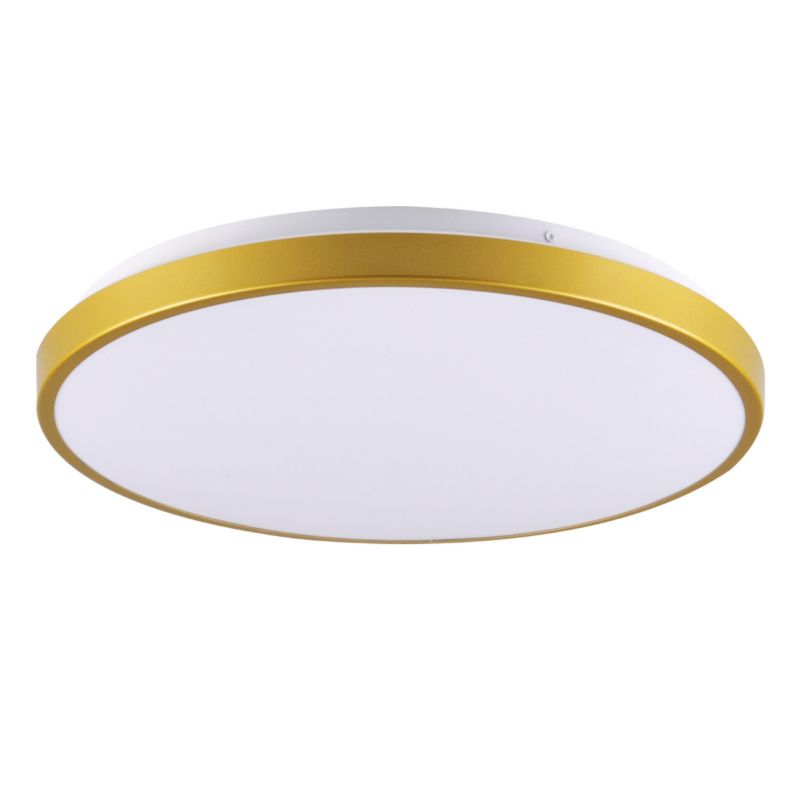Plafon sufitowy nowoczesny Polux Kern  biało-złoty LED 15W 4000K 1600lm  IP20 wym: 7 x 29 x 29 cm tworzywo sztuczne - 1 szt.