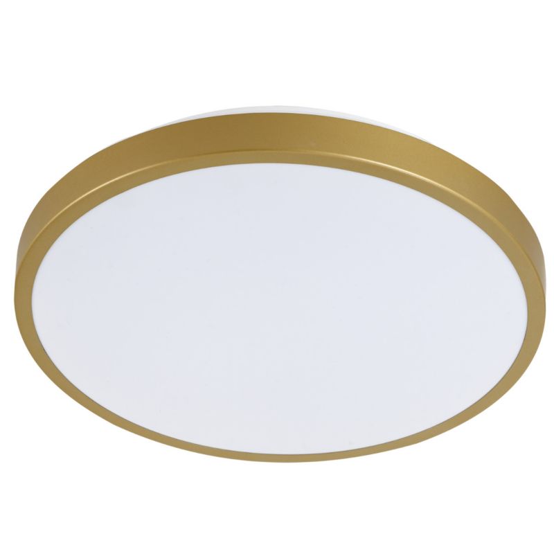 Plafon sufitowy nowoczesny Polux Kern  biało-złoty LED 15W 4000K 1600lm  IP20 wym: 7 x 29 x 29 cm tworzywo sztuczne - 1 szt.