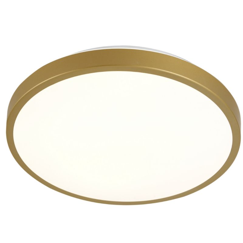Plafon sufitowy nowoczesny Polux Kern  biało-złoty LED 15W 4000K 1600lm  IP20 wym: 7 x 29 x 29 cm tworzywo sztuczne - 1 szt.