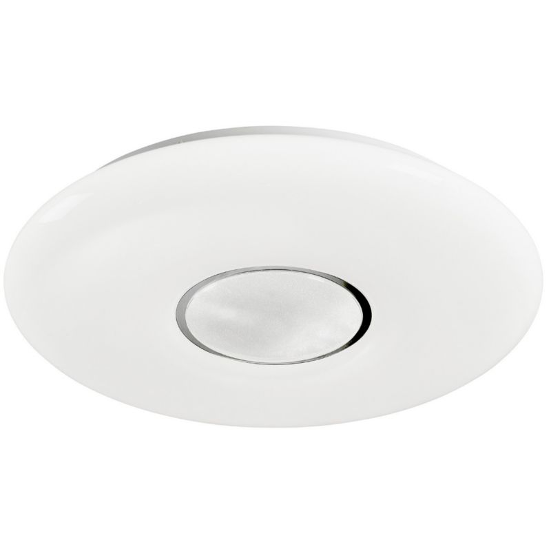Plafon sufitowy nowoczesny Polux Lyra  biały chromowany LED 72W 3000K-6500K 4320lm pilot IP20 wym: 8,5 x 51 x 51 cm - 1 szt.