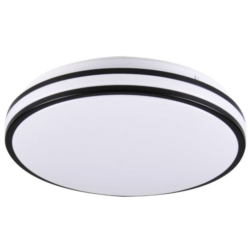 Plafon sufitowy nowoczesny Polux Orbit  czarno-biały LED 24W 4000K 2600lm  IP20 wym: 7 x 38 x 38 cm tworzywo sztuczne - 1 szt.