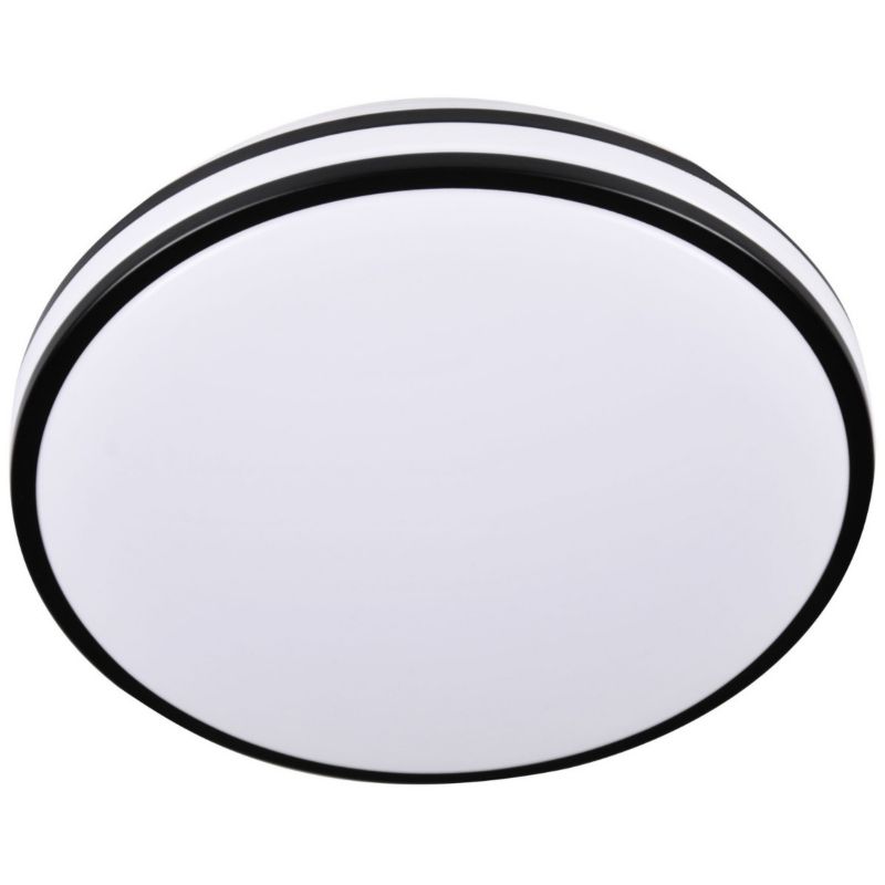 Plafon sufitowy nowoczesny Polux Orbit  czarno-biały LED 24W 4000K 2600lm  IP20 wym: 7 x 38 x 38 cm tworzywo sztuczne - 1 szt.