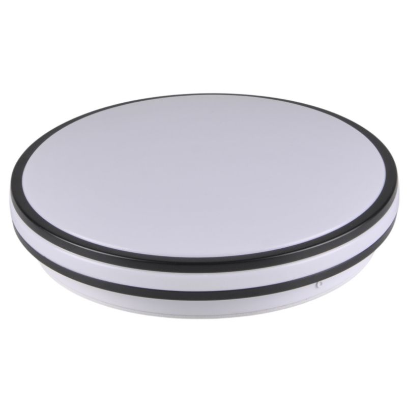 Plafon sufitowy nowoczesny Polux Orbit  czarno-biały LED 24W 4000K 2600lm  IP20 wym: 7 x 38 x 38 cm tworzywo sztuczne - 1 szt.