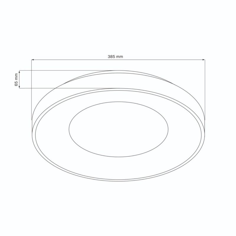 Plafon sufitowy nowoczesny Polux Witold czarno-biały LED 48W 3000K-6000K 5300lm  IP44 wym: 6,5 x 38,5 x 38,5 cm - 1 szt.