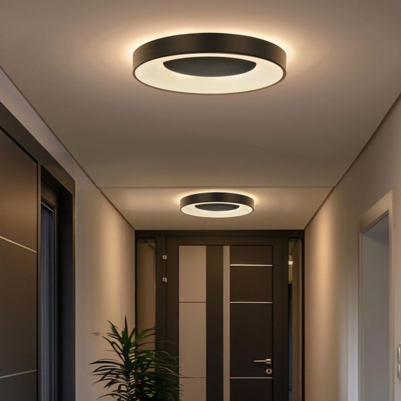 Plafon sufitowy nowoczesny Polux Witold czarno-biały LED 48W 3000K-6000K 5300lm  IP44 wym: 6,5 x 38,5 x 38,5 cm - 1 szt.