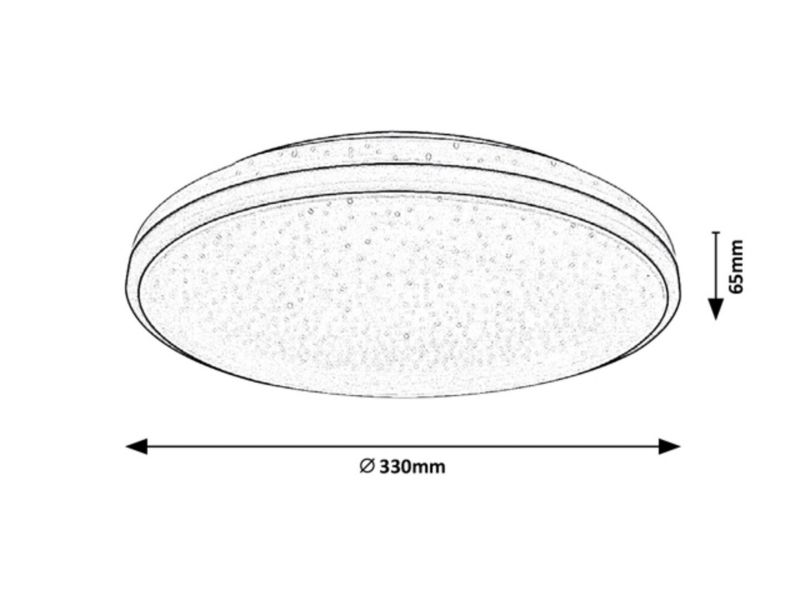 Plafon sufitowy nowoczesny Rabalux Slava czarno-biały LED 18W 3000K 1170lm łazienkowy IP44 wym: 6,5 x 33 x 33 cm metal - 1 szt.