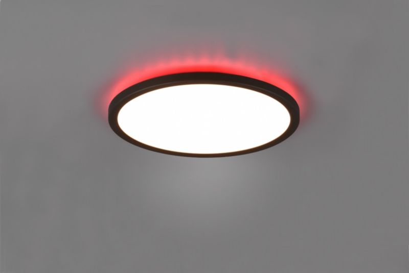 Plafon sufitowy nowoczesny RL Aureo czarno-biały LED 18W 3000K-6500K 2200lm  IP20 wym: 2 x 29 x 29 cm tworzywo sztuczne - 1 szt.