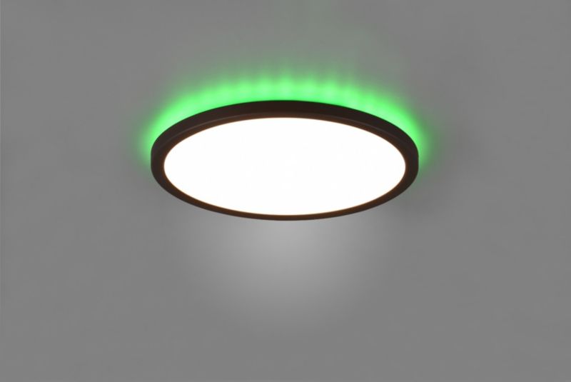 Plafon sufitowy nowoczesny RL Aureo czarno-biały LED 18W 3000K-6500K 2200lm  IP20 wym: 2 x 29 x 29 cm tworzywo sztuczne - 1 szt.