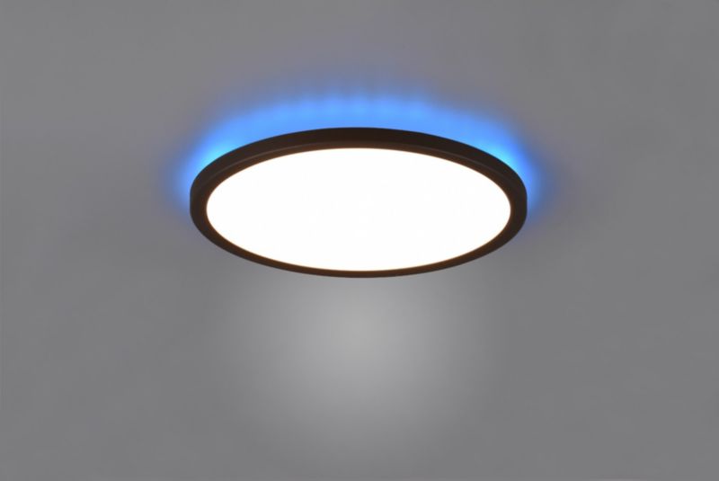 Plafon sufitowy nowoczesny RL Aureo czarno-biały LED 18W 3000K-6500K 2200lm  IP20 wym: 2 x 29 x 29 cm tworzywo sztuczne - 1 szt.