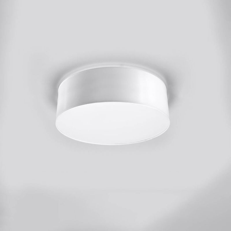 Plafon sufitowy nowoczesny Sollux Lighting Arena biały  1 x E27 x 15W IP20 wym: 11 x 25 x 25 cm - 1 szt.