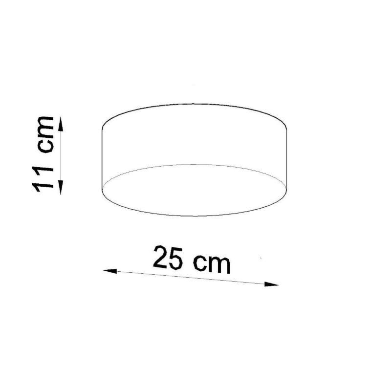 Plafon sufitowy nowoczesny Sollux Lighting Arena biały  1 x E27 x 15W IP20 wym: 11 x 25 x 25 cm - 1 szt.