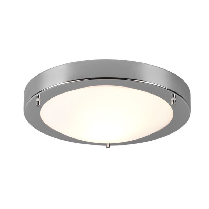 Plafon sufitowy nowoczesny Trio Condus srebrno-biały łazienkowy 1 x E27 x  IP44 wym: 8 x 31,5 x 31,5 cm - 1 szt.