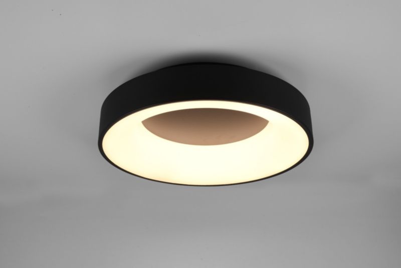Plafon sufitowy nowoczesny Trio Girona czarno-biały LED 27W 3000K 3100 lm  IP20 wym: 11 x 45 x 45 cm metal - 1 szt.