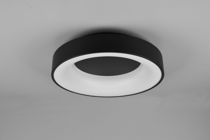 Plafon sufitowy nowoczesny Trio Girona czarno-biały LED 27W 3000K 3100 lm  IP20 wym: 11 x 45 x 45 cm metal - 1 szt.