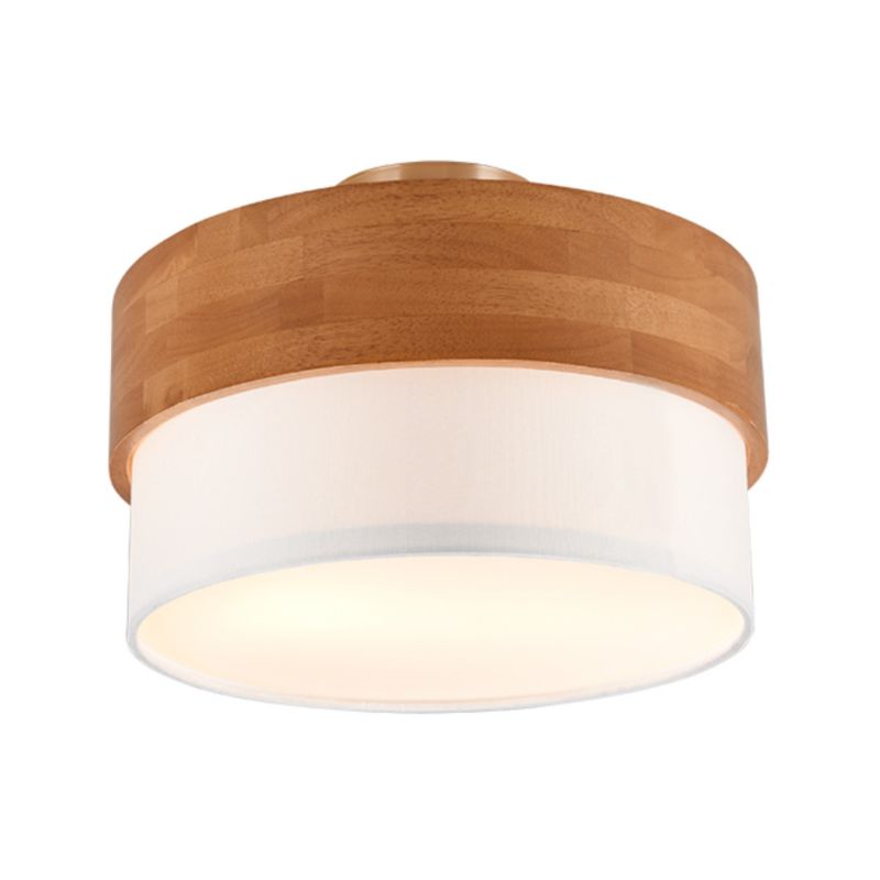 Plafon sufitowy nowoczesny Trio Seasons jasne drewno-biały  2 x E14 x 40W IP20 wym: 22 x 30 x 30 cm - 1 szt.