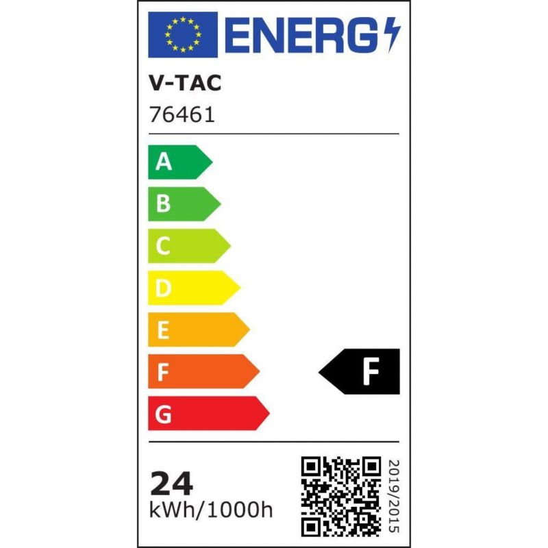 Plafon sufitowy nowoczesny V-TAC  czarno-biały LED 24W 4000K 2500lm kwadratowy IP44 wym: 6,5 x 29,5 x 29,5 cm - 1 szt.