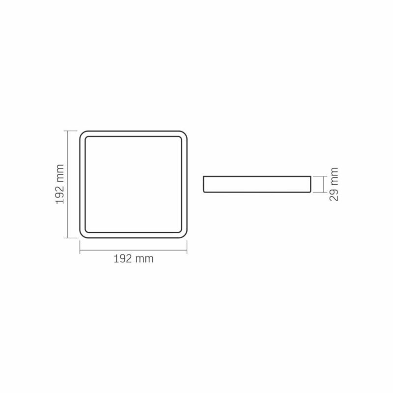 Plafon sufitowy nowoczesny Videx  czarno-biały LED 15W     wym: 19,2 x 19,2 cm  - 1 szt.
