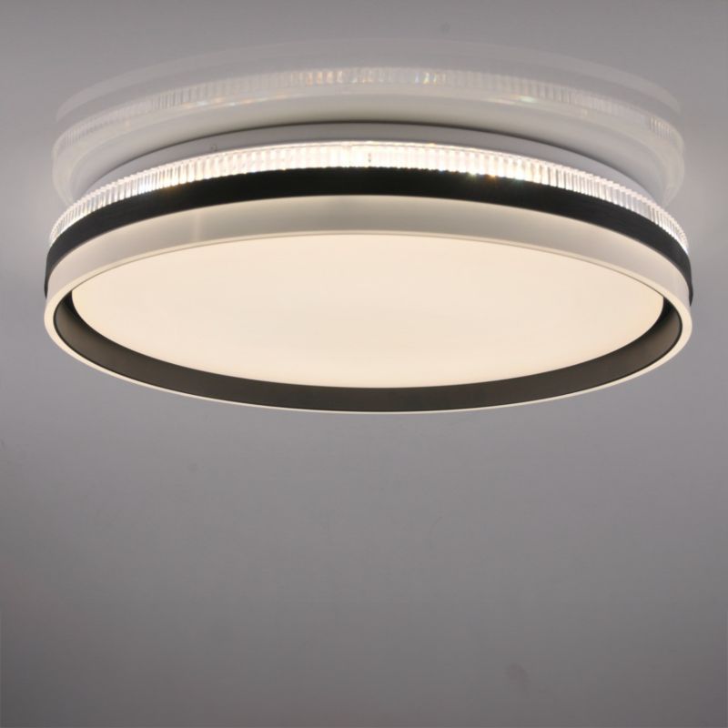 Plafon sufitowy Polux Barbara czarno-biały LED 72W 3000K-6000K 8000lm  IP44 wym: 8,5 x 48,5 x 48,5 cm tworzywo sztuczne - 1 szt.