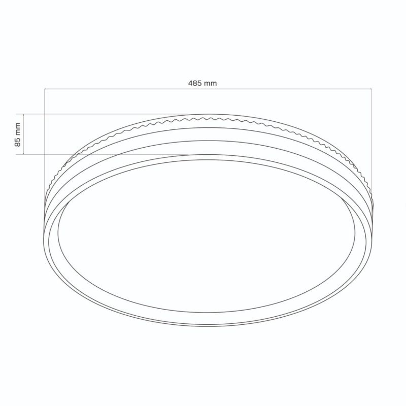Plafon sufitowy Polux Barbara czarno-biały LED 72W 3000K-6000K 8000lm  IP44 wym: 8,5 x 48,5 x 48,5 cm tworzywo sztuczne - 1 szt.