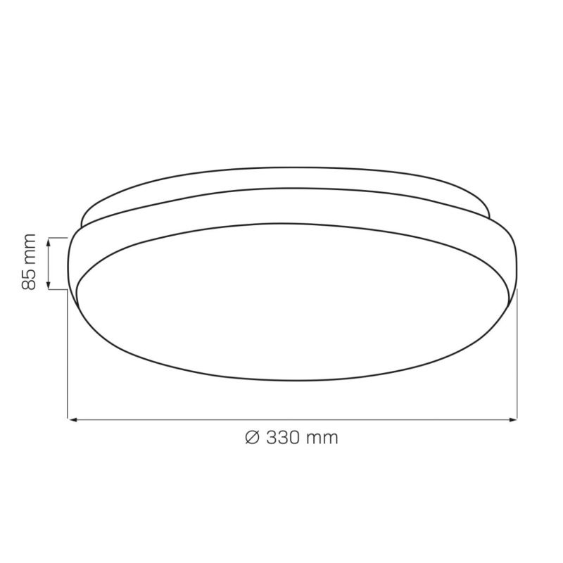 Plafon sufitowy Polux Benedykt czarno-biały  2 x E27 x 20W IP20 wym: 8,5 x 33 x 33 cm - 1 szt.