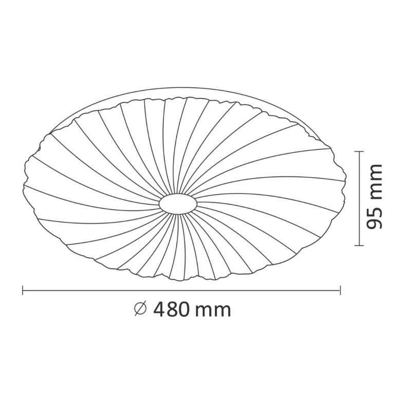 Plafon sufitowy Polux Flower biały LED 72W 3000K-6500K 8000lm  IP20 wym: 9,5 x 48 x 48 cm tworzywo sztuczne - 1 szt.
