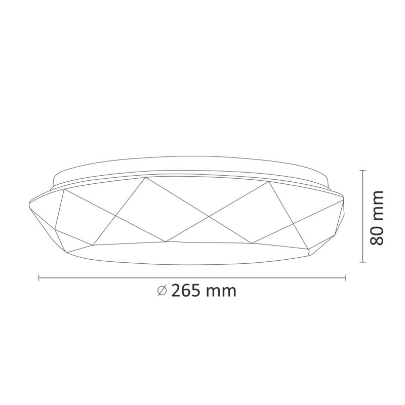 Plafon sufitowy Polux Galaxy  biały LED 12W 4000K 1500lm  IP20 wym: 8 x 26,5 x 26,5 cm tworzywo sztuczne - 1 szt.
