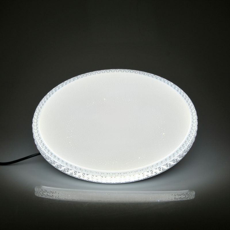 Plafon sufitowy Polux Irina  biało-przeźroczysty akryl LED 68W 3000K-6500K 7500lm  IP20 wym: 7 x 50 x 50 cm - 1 szt.