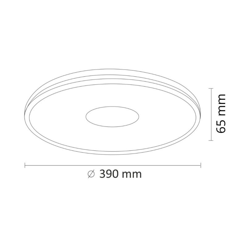 Plafon sufitowy Polux Leon  biały chromowany LED 48W 3000K-6500K 5200lm  IP44 wym: 6,5 x 39 x 39 cm tworzywo sztuczne - 1 szt.