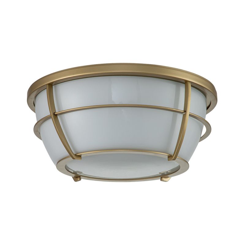 Plafon sufitowy Quoizel Chance naturalny mosiądz-biały łazienkowy 2 x E27 x 60W IP44 wym: 13,6 x 32,7 x 32,7 cm - 1 szt.