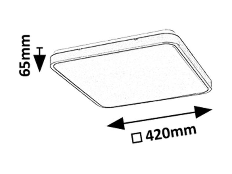 Plafon sufitowy Rabalux Alenzo biało-czarny LED 36W 3000/4000/6000K 2270lm łazienkowy IP44 wym: 6,5 x 42 x 42 cm - 1 szt.