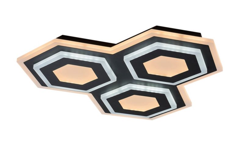 Plafon sufitowy Rabalux Bitsi czarno-biały LED 72W 3000K-6000K 3200lm  IP20 wym: 4,5 x 43 x 43 cm metal - 1 szt.