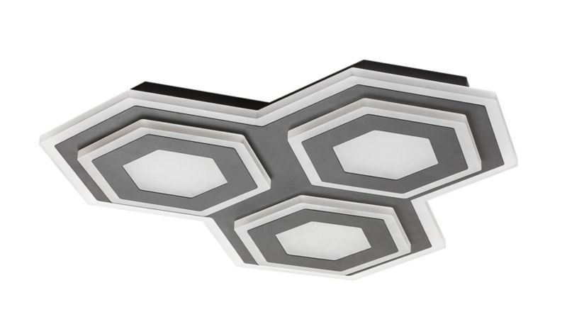 Plafon sufitowy Rabalux Bitsi czarno-biały LED 72W 3000K-6000K 3200lm  IP20 wym: 4,5 x 43 x 43 cm metal - 1 szt.
