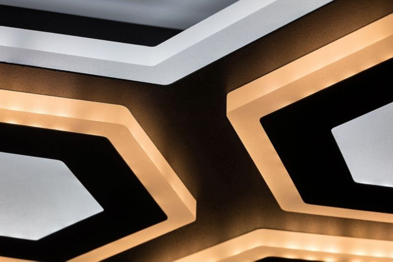 Plafon sufitowy Rabalux Bitsi czarno-biały LED 72W 3000K-6000K 3200lm  IP20 wym: 4,5 x 43 x 43 cm metal - 1 szt.
